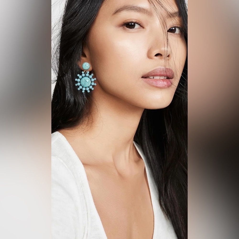RARE SOLD OUT Elizabeth Cole Roscoe Earrings NWOT Turquoise